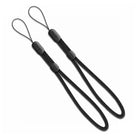 Paracord Lanyard Wrist Strap [2 Pack] - Two black woven paracord wrist lanyards with Ringke-branded adjustable sliders.