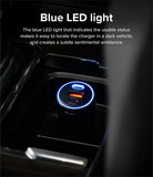 Ringke 3-Port Car Fast Charger - Blue LED Light. The blue LED light that indicates the usable status makes it easy to locate the charger in a dark vehicle. and creates and subtle sentimental ambience.