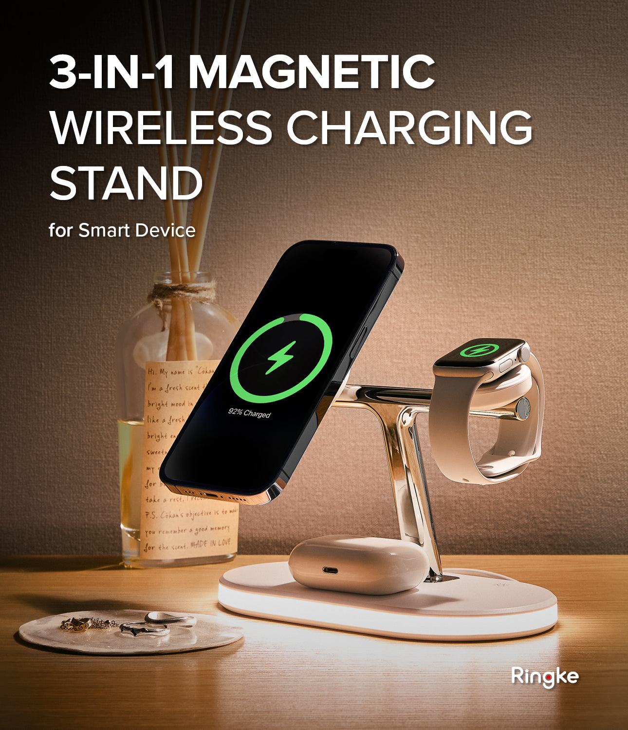Ringke 3-in-1 Wireless Charger Stand - By Ringke