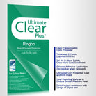 Galaxy Note 2 [ULTIMATE CLEAR PLUS] 2 Pack Screen Protector - Green packaging with product features and specifications.