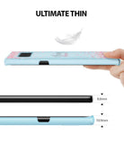Galaxy Note 8 [Slim Cherry Blossom] [Limited Edition] - Light blue phone case with cherry blossoms, showing 10.9mm thickness.