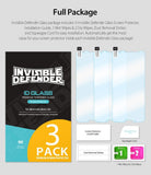 moto g6 invisible defender tempered glass screen protector