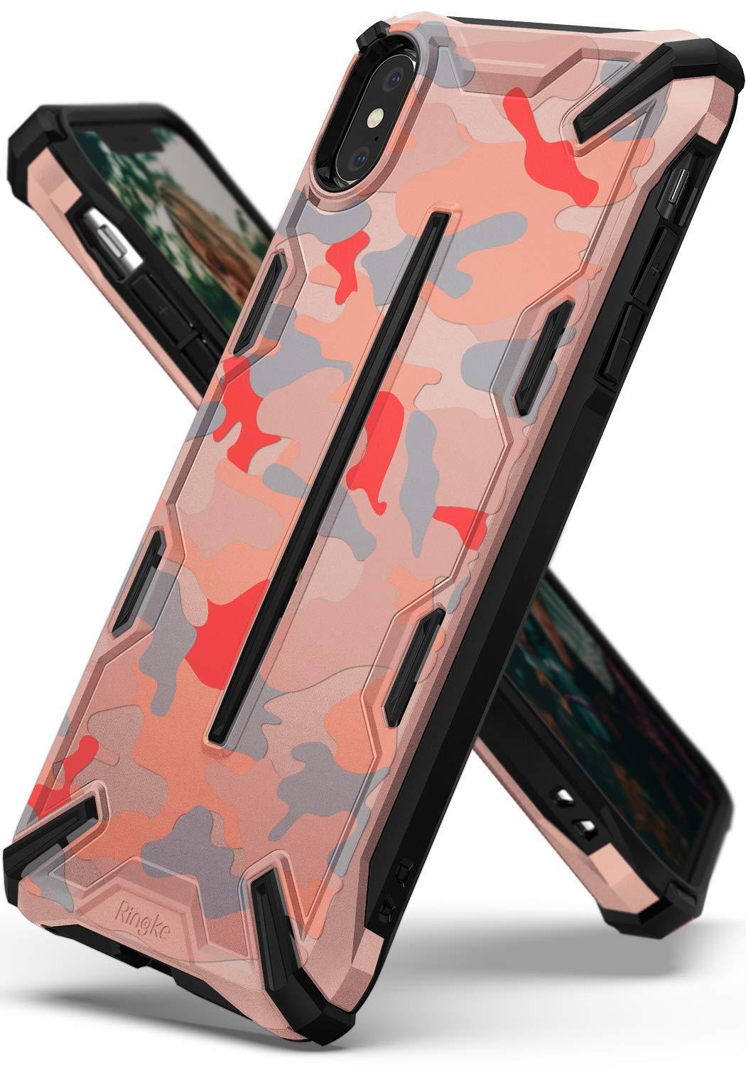 ringke dual-x for iphone xs case cover main camo pink
