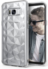 Galaxy S8 Plus Case | Air Prism - Clear phone case with a geometric prism pattern on a Samsung Galaxy S8 Plus.