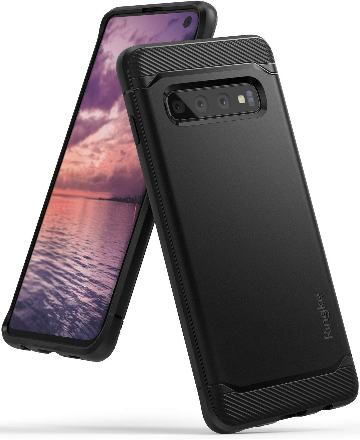 galaxy s10 case, ringke, onyx case, black