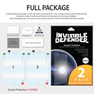 iPhone 7, Ringke® [Invisible Defender [Full Coverage] 2-Pack Screen Protector - iPhone 7 Screen Protector - Two screen protectors and installation kit including wipes, stickers, and a squeegee card.