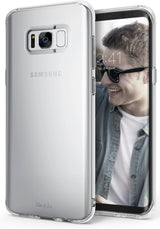 Galaxy S8 Plus Case | Air - Clear protective case on a Samsung Galaxy S8 Plus showing the back and front screen.