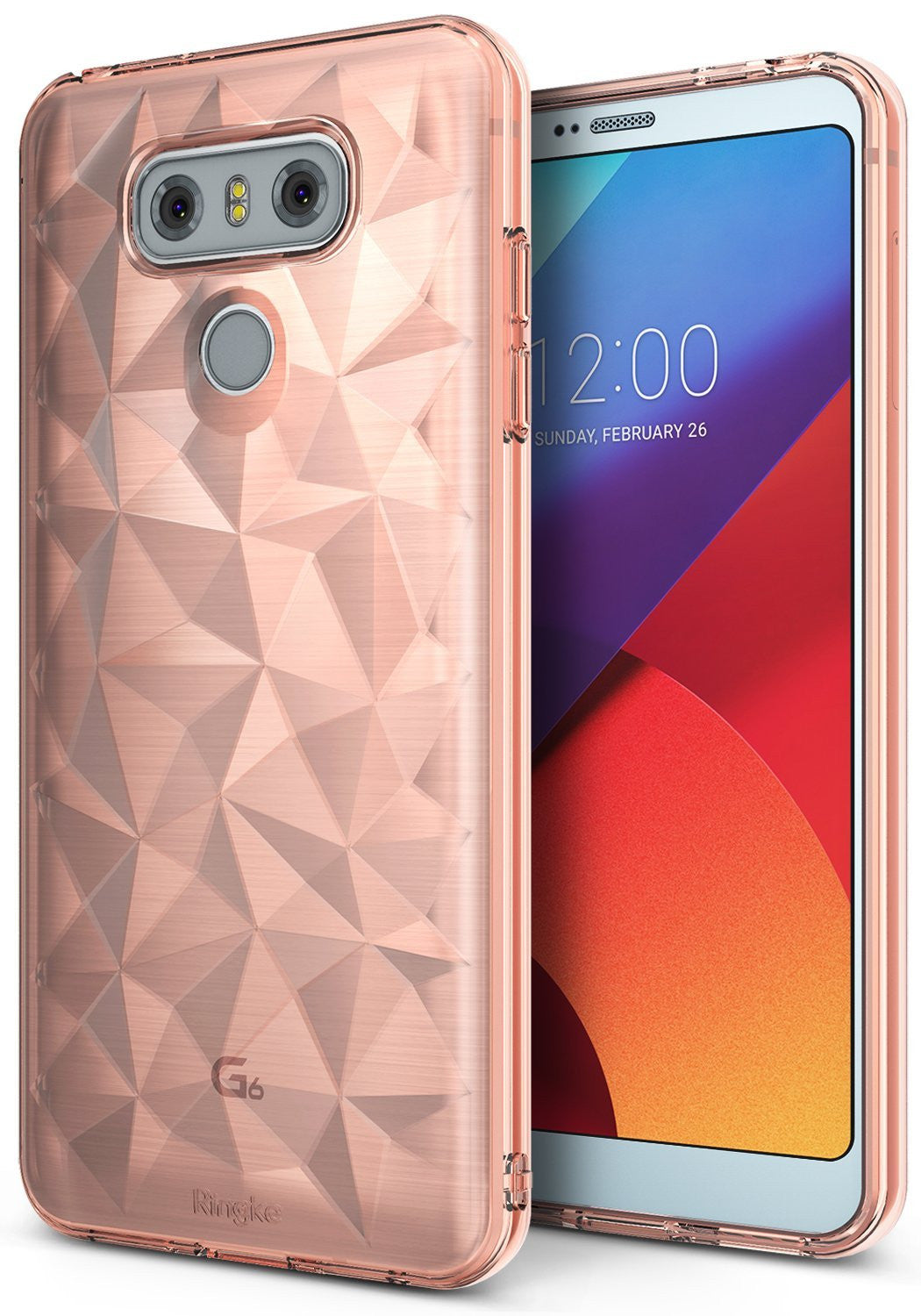 lg g6 case ringke air case prism rose gold 
