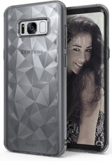 Galaxy S8 Plus Case | Air Prism - Clear phone case with geometric prism pattern on back, showing a Samsung Galaxy S8 Plus.