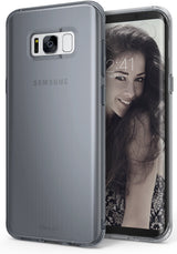 Galaxy S8 Plus Case | Air - Clear, slim protective case on a Samsung Galaxy S8 Plus showing the back and front screen.