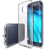 Galaxy S7 Edge Case | Air - Clear protective case shown with a Samsung Galaxy S7 Edge smartphone from front and back.