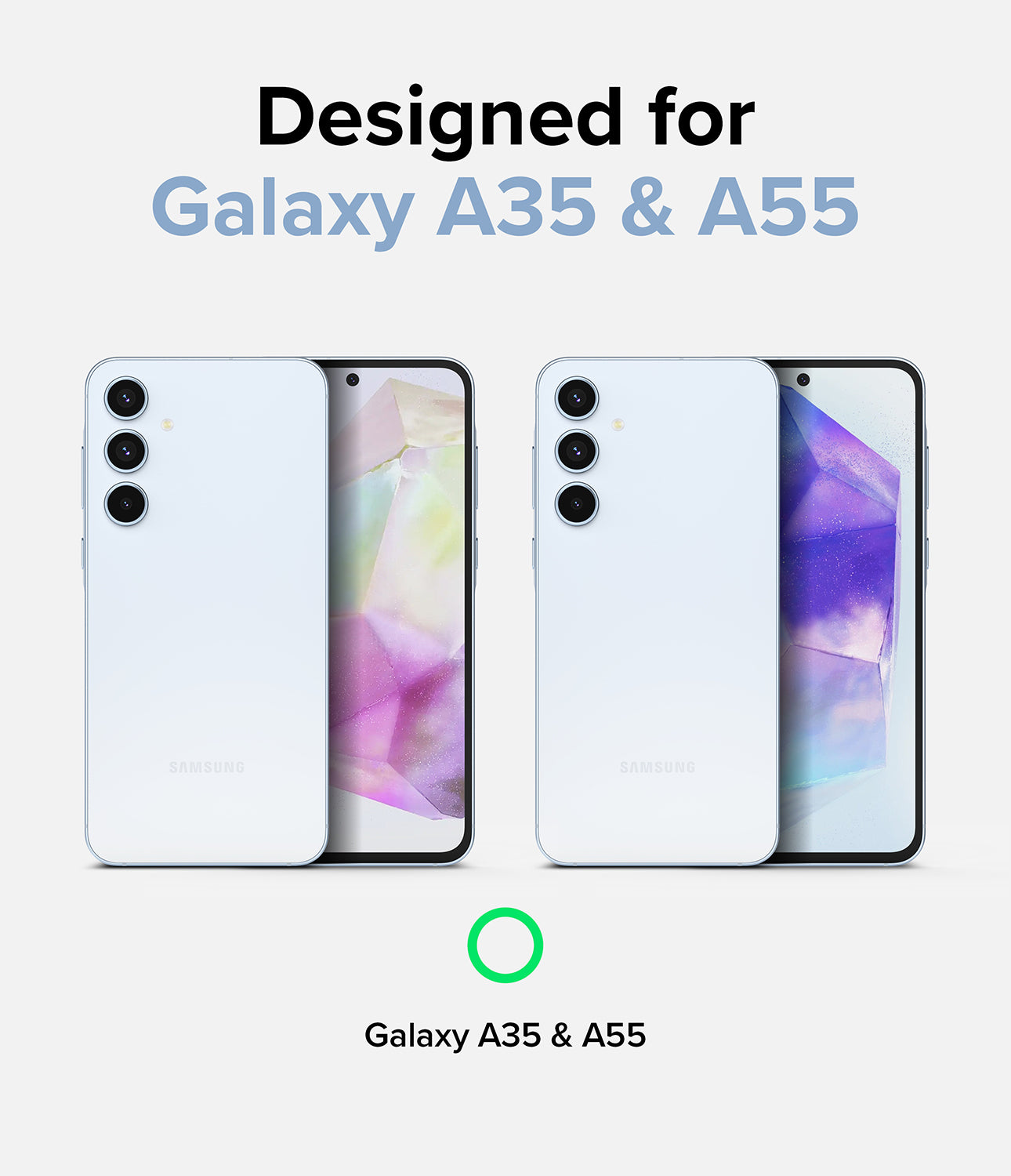 Galaxy A55 / A35 Camera Lens Frame Glass Protector - Designed for Galaxy A35 and A55