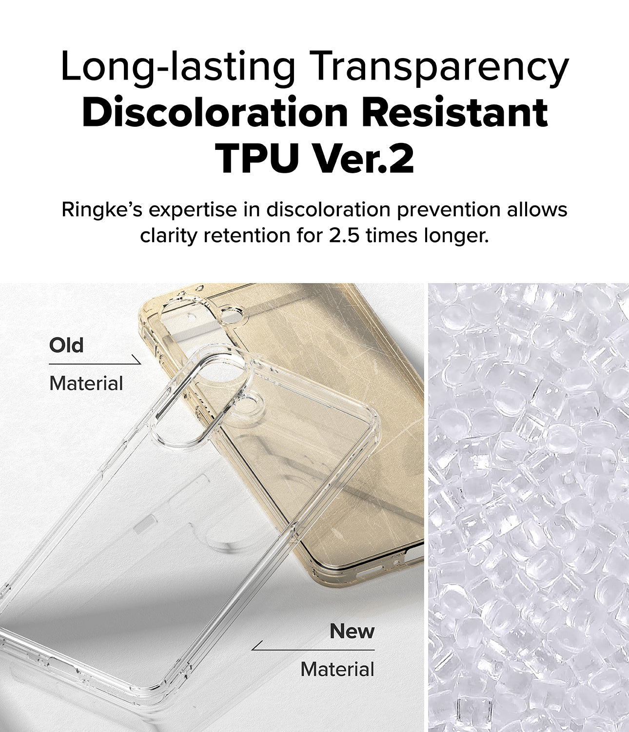 Long-lasting Transparency Discoloration Resistant TPU Ver.2