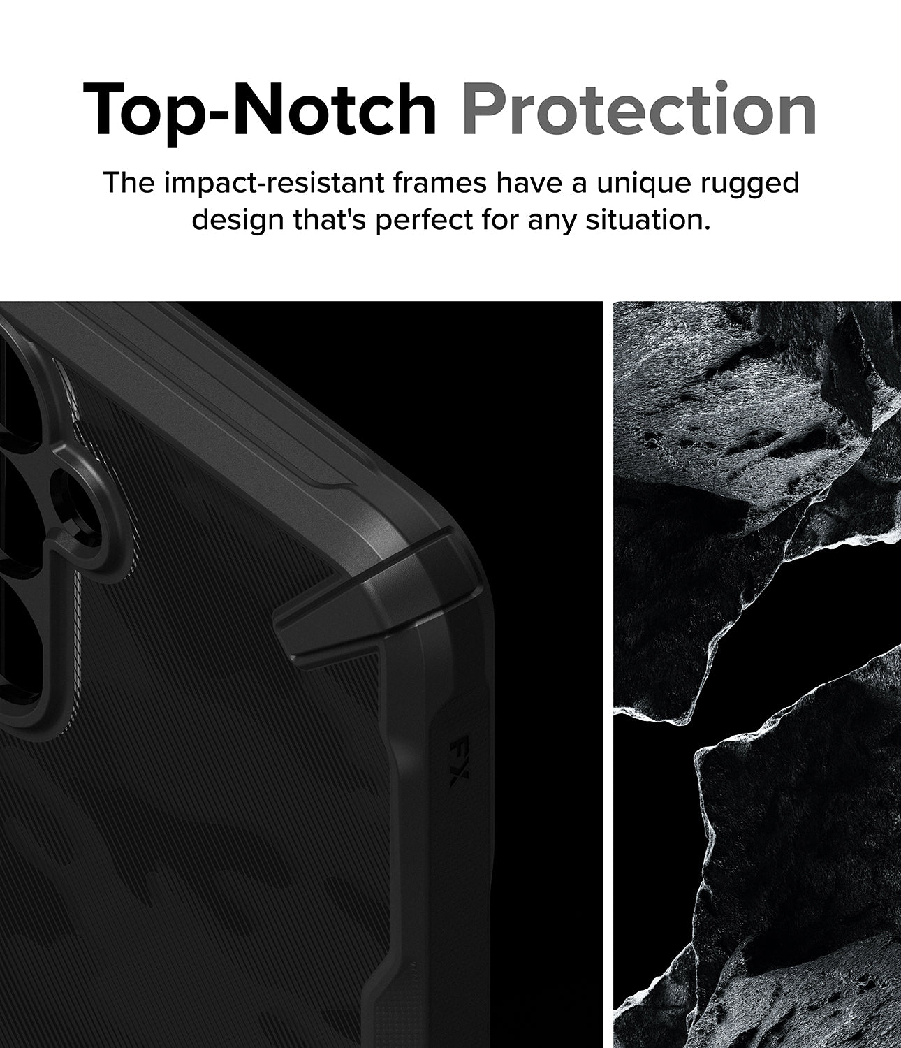Galaxy A55 Case | Fusion-X - Top-Notch Protection. The impact-resistant frames have a unique rugged design that's perfect for any situtaion.