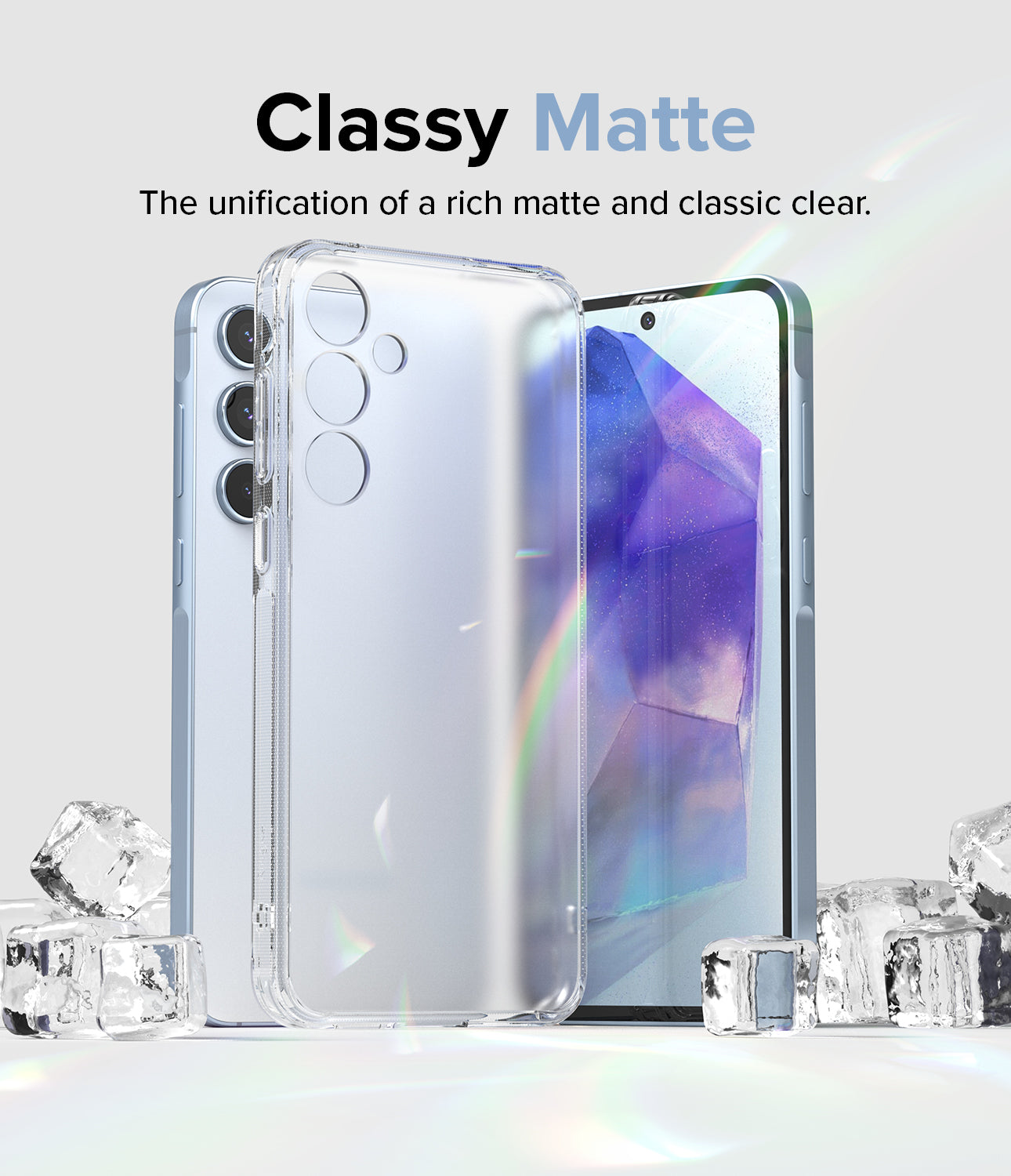 Galaxy A55 Case | Fusion Matte - Classy Matte. The unification of a rich matte and classic clear.