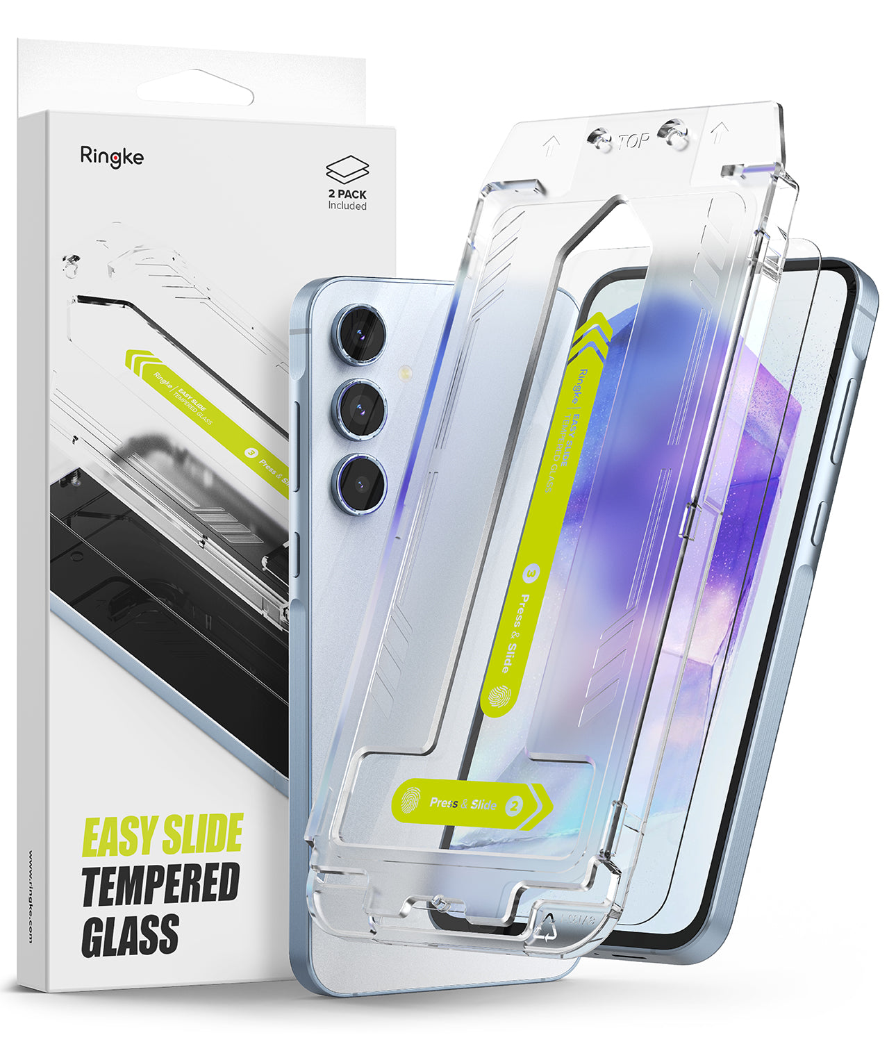 Galaxy A55 Screen Protector | Easy Slide Tempered Glass