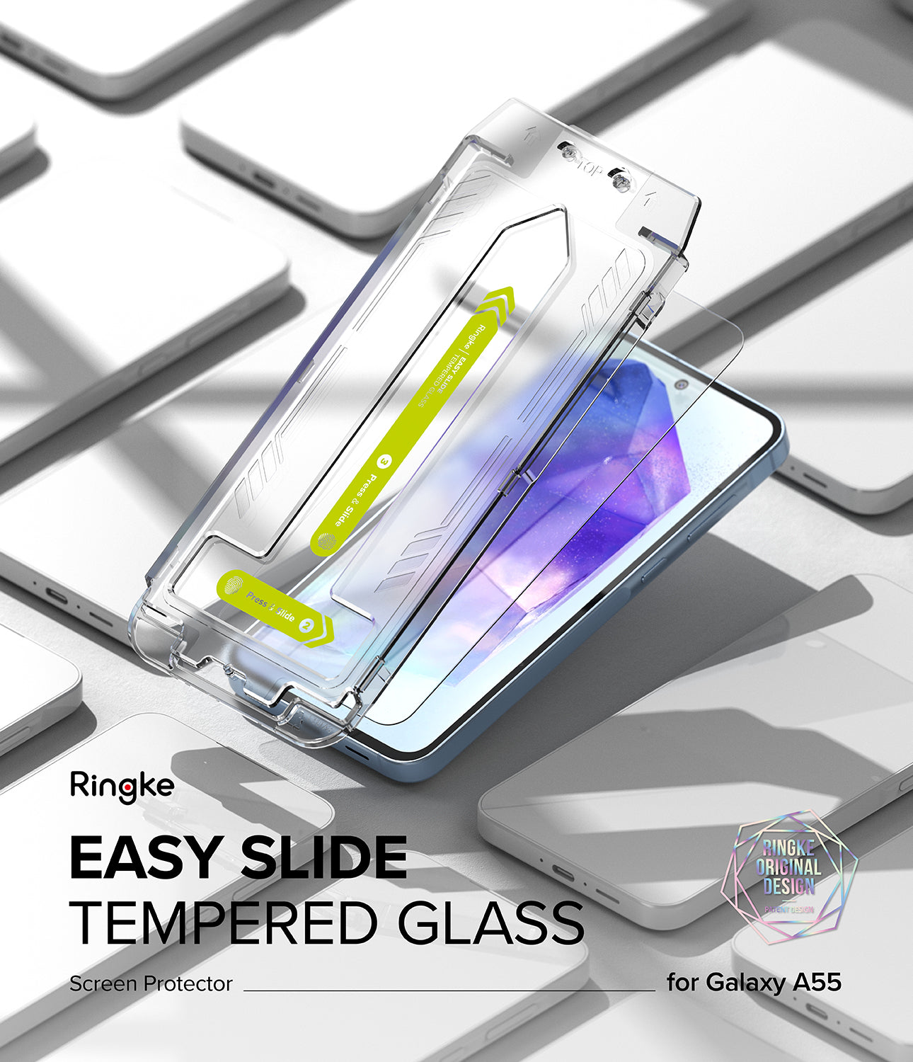Galaxy A55 Screen Protector | Easy Slide Tempered Glass - By Ringke