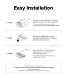 Galaxy A37 / A57 5G | Camera Glass 2P - Three-step illustrated guide for installing camera lens protector glass.