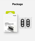 Galaxy A37 / A57 5G | Camera Glass 2P - Ringke camera lens protector packaging and two black glass covers on a white background.