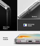 Galaxy A57 5G Case | Fusion - Clear phone case showing micro-dot pattern, responsive buttons, and precise port cutouts.