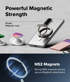 Galaxy A57 5G Case | Fusion Magnetic - Clear phone case with a magnetic ring holder and N52 magnet diagram.