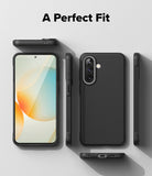 Galaxy A57 5G Case | Onyx - Multiple views of a black phone case showing front, back, and side profiles on a gray background.
