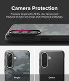Galaxy A57 5G Case | Onyx - Close-up of phone case camera protection showing precise fit compared to standard cases.