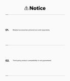 Galaxy A57 5G Case | Onyx - A notice stating that accessories are sold separately and third-party compatibility is not guaranteed.