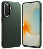 Galaxy A57 5G Case | Onyx - Dark green textured phone case shown from the back and front with a bright abstract screen.