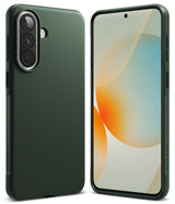 Galaxy A57 5G Case | Onyx - Dark green textured phone case shown from the back and front with a bright abstract screen.