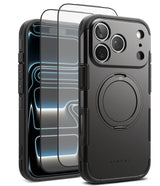 [Bundle] iPhone 17 Pro Max | Alles - Black protective phone case with MagSafe ring and screen protector for iPhone 17 Pro Max.