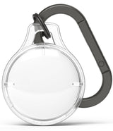 AirTag Case | Slim [1 Pack] - Floating clear AirTag cases with carabiners against a white background with Ringke branding.