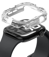 Apple Watch 11 / 10 (42mm) Case | Fusion Bumper - Clear protective bumper hovering above a black Apple Watch.