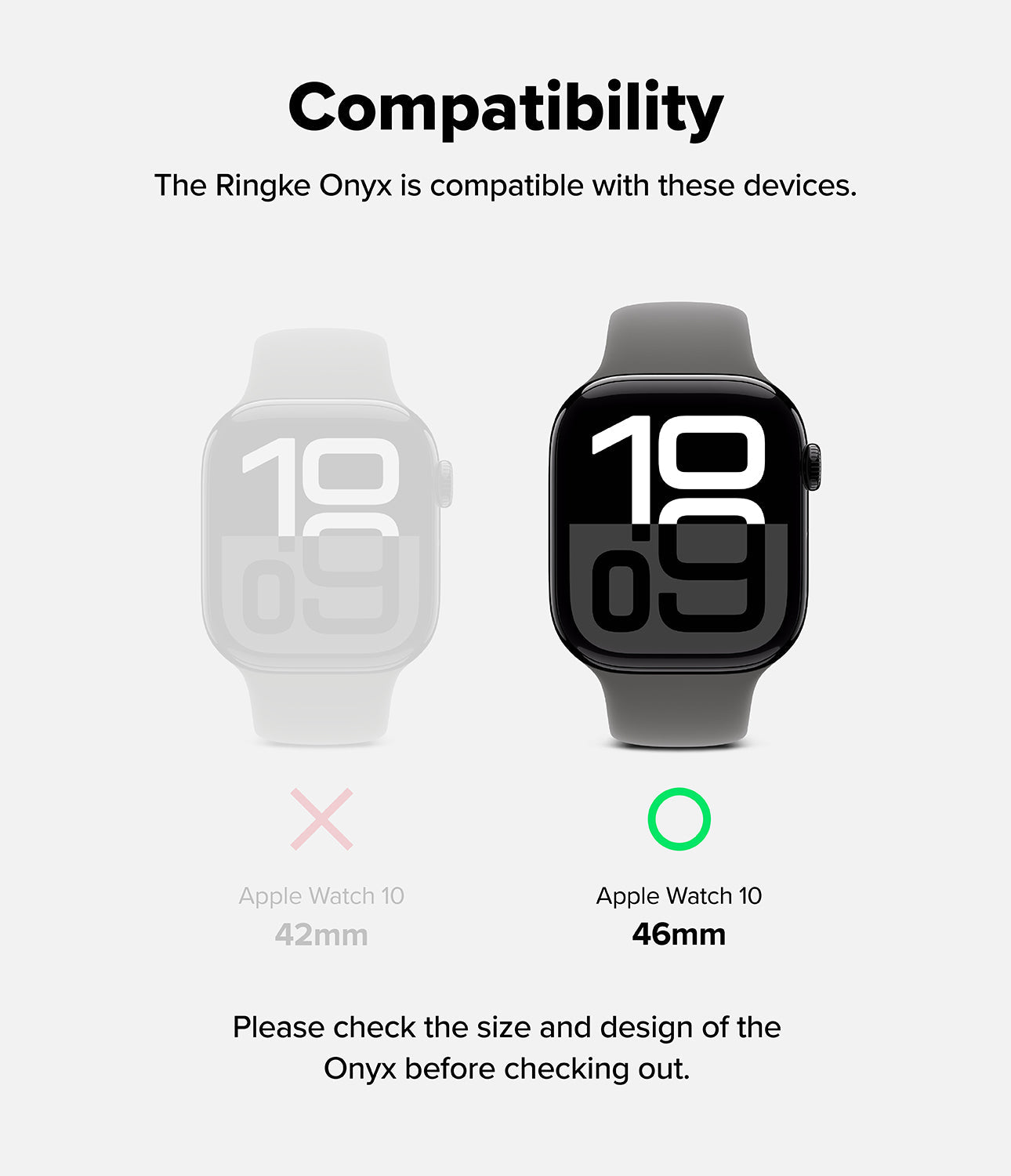 Apple Watch 10 (46mm) Case | Onyx | Ringke Official Store