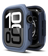 Apple Watch 11 / 10 (46mm) Case | Onyx - Textured navy blue protective case partially covering an Apple Watch.