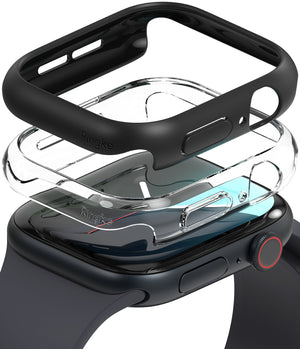 Apple Watch 11 10 (46mm) Case Slim Clear/Matte Black