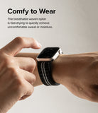 Apple Watch 41mm / 40mm / 38mm | Sports Air Loop Watch Band Black, Cream, White - Cooling sports watchband with the hook and loop fastener