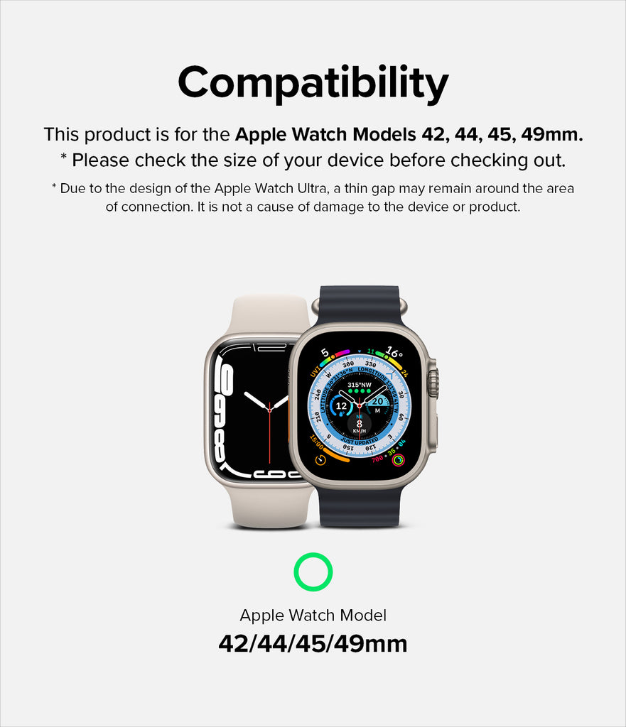 Apple Watch 49mm / 45mm / 44mm / 42mm | Sports Air Loop Watch Band Black, Olive, White - Cooling sports watchband with the hook and loop fastener