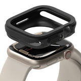 Apple Watch Series (41mm / 40mm) Case | Air Sports - Black protective case hovering above a starlight Apple Watch.