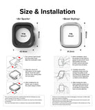 Apple Watch Series (41mm / 40mm) | Air Sports (Black) + Bezel Styling 30 (Silver)-Size and Installation