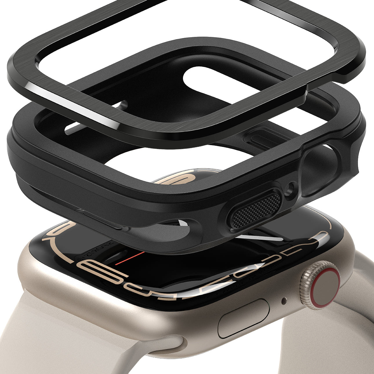 Apple Watch Series (41mm / 40mm) | Air Sports (Black) + Bezel Styling