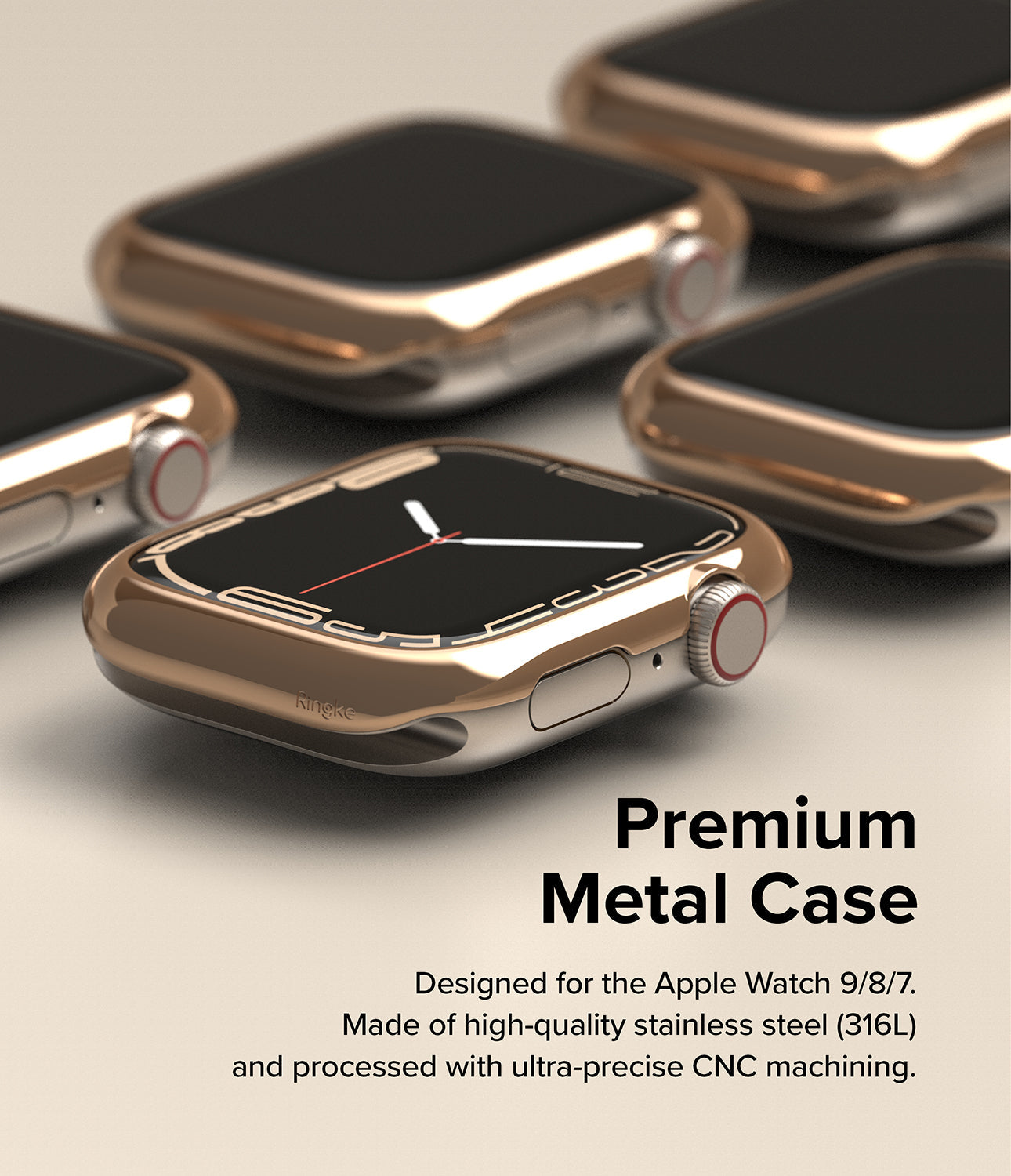Apple Watch Series (41mm) / Ringke Bezel Styling / 41-02 Rose Gold-Premium Metal Case
