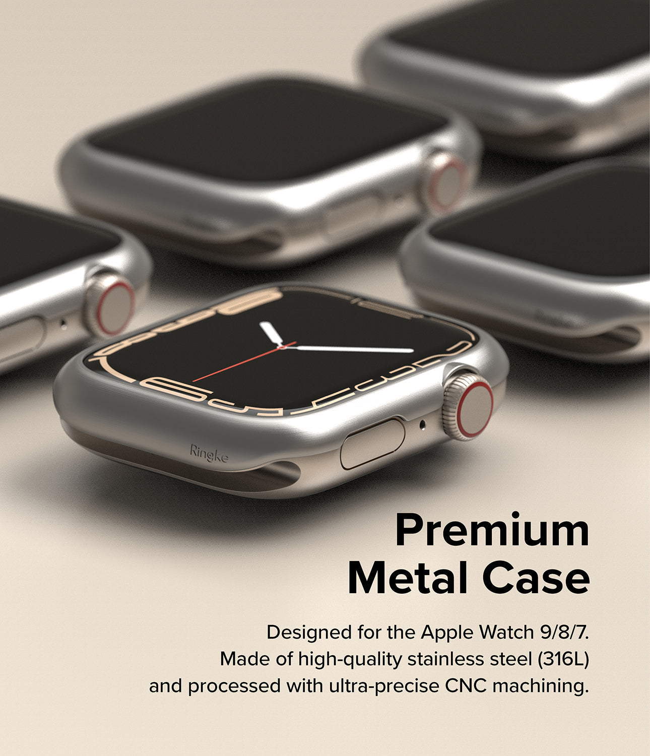 Apple Watch Series 41mm | Ringke Bezel Styling - Silver (41-09)-Premium Metal Case
