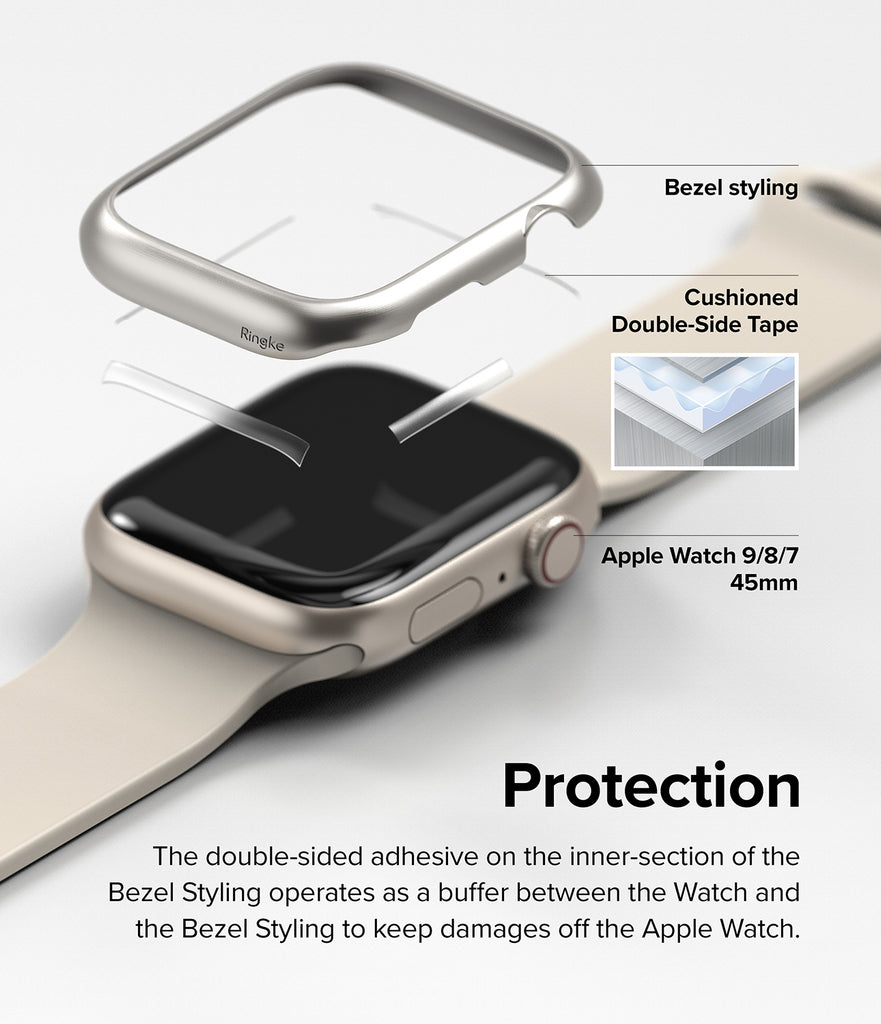 Apple Watch Series 45mm | Ringke Bezel Styling | 45-09 Silver-Protection