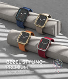 Apple Watch Series (45mm) | Bezel Styling 45-40 | Hairline Silver (Bolts Design)-Premium By Ringke