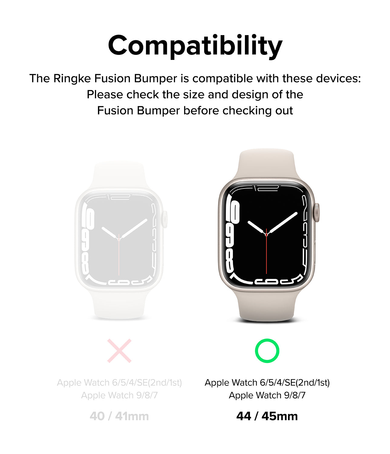 Apple Watch Series (45mm / 44mm) Case | Fusion Bumper-Compatibility