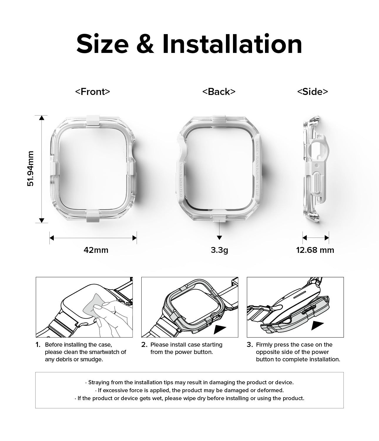 Apple Watch Series 8 / 7 (45mm) / 6 / SE / 5 / 4 (44mm) Case | Fusion Bumper