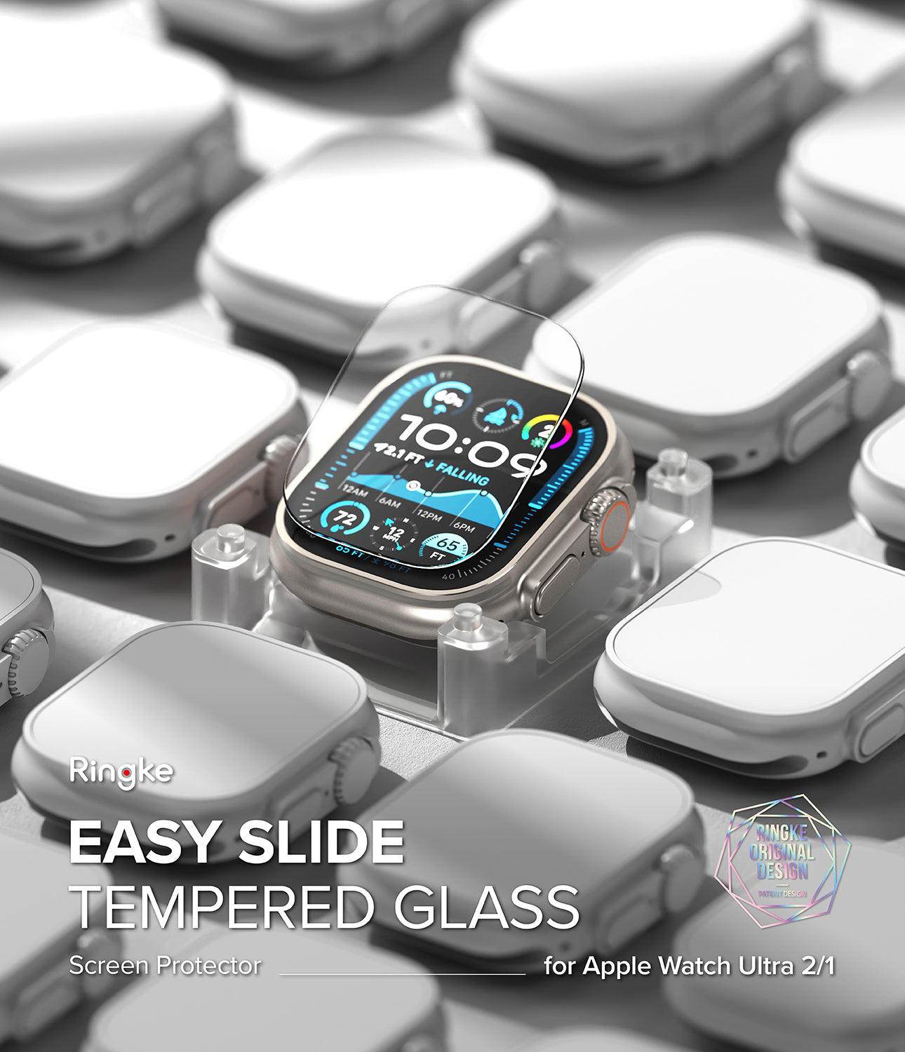 Easy Slide Tempered Glass for Apple Watch Ultra 2 / 1 Screen Protector | Ringke Store