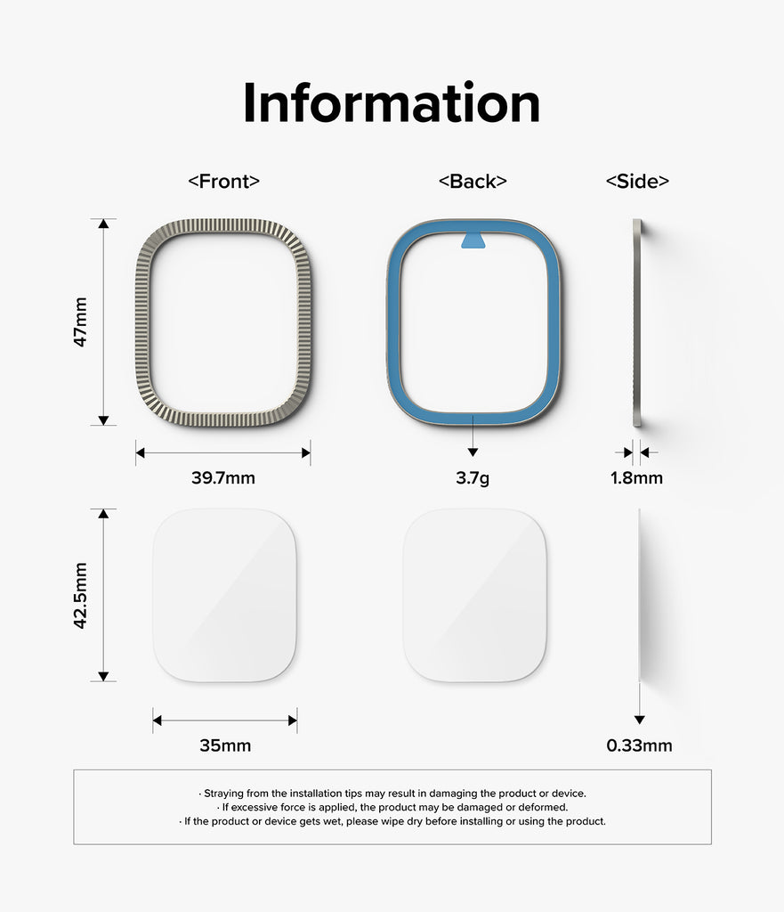 Apple Watch Ultra 2 / 1 | Glass + Bezel Styling 49-44 (ST) - Information