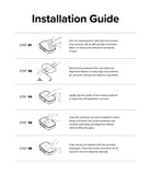 Installation Guide - Step 01. Use the cleaning kit to clean the front screen. Dust removal will be difficult after final installation, so ensure the removal of all specks of dust. Step 02 -...